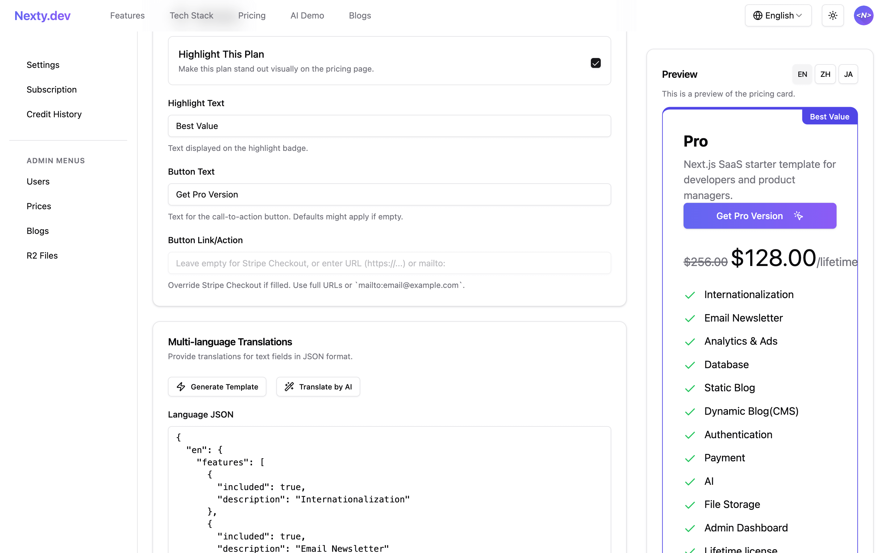 Visual Pricing Management